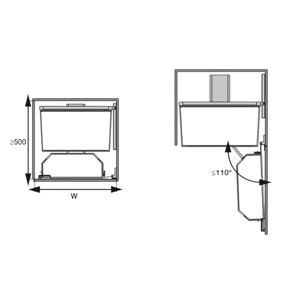 Tủ Đồ Khô Tandem Pantry 450mm Hafele 545.94.612