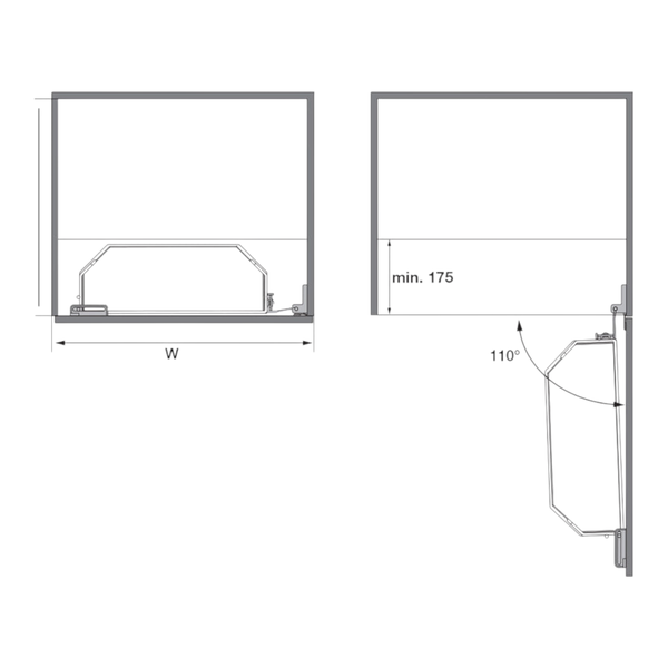 Tủ Đựng Đồ Khô 450mm Tandem Side Hafele 545.02.430