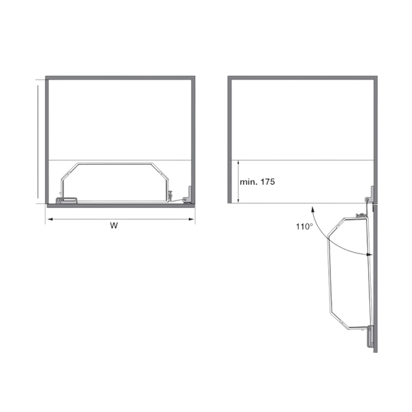 Tủ Đựng Đồ Khô 500mm Tandem Side Hafele 545.02.431