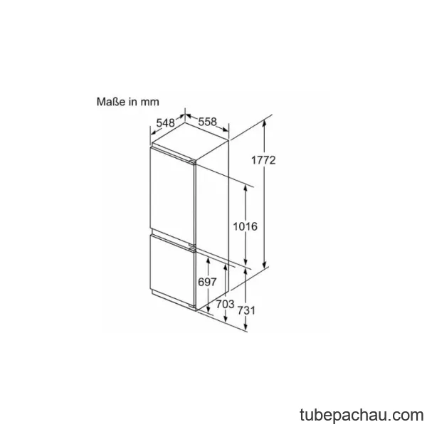 Tủ lạnh 2 cánh 260 lít Bosch KIN86ADD0 lắp âm tủ