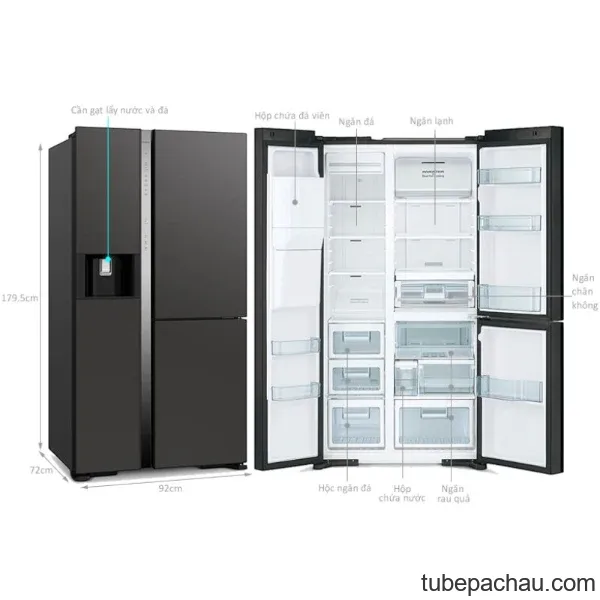 Tủ lạnh 3 cánh 569 lít Hitachi MX800GVGV0 GMG