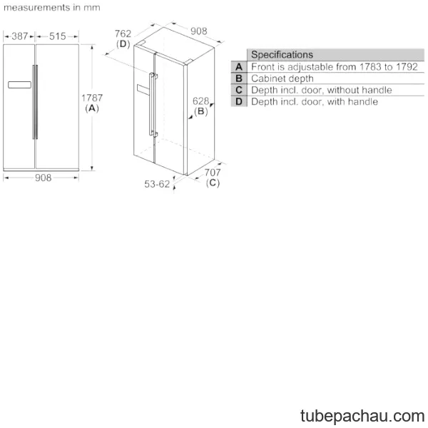Tủ Lạnh Bosch KAN93VIFPG
