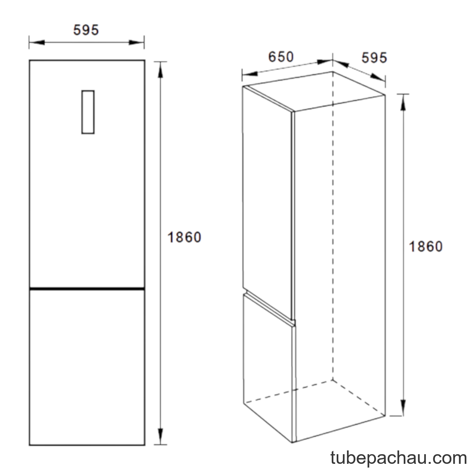 Tủ Lạnh Đơn Ngăn Đá Dưới H-BF234 Hafele 534.14.230