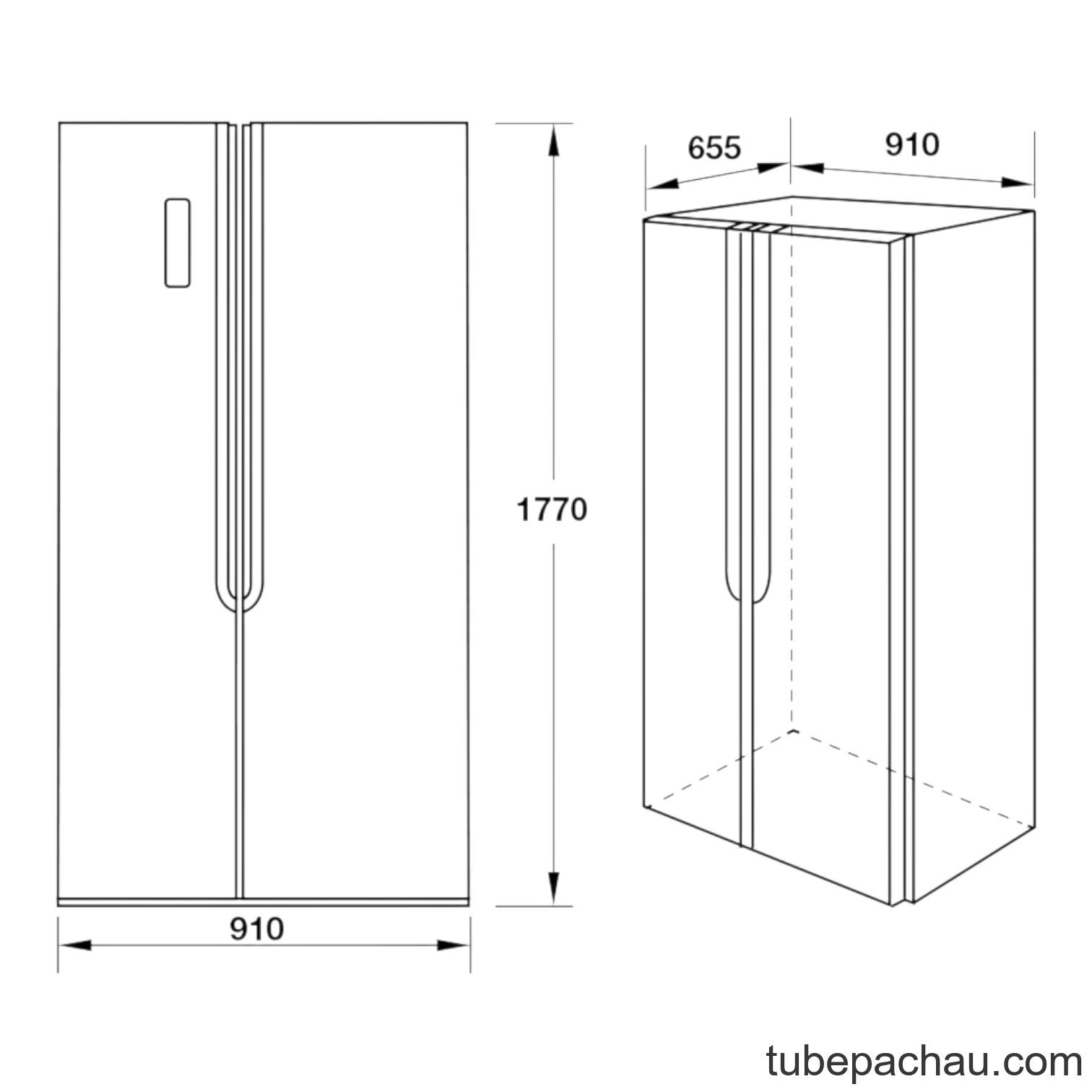 Tủ Lạnh HF-SB5321FB Hafele 534.14.021