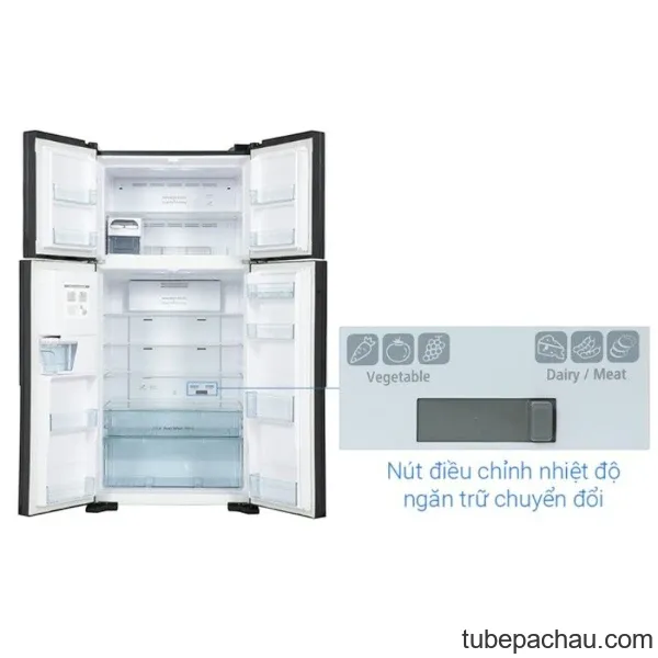 Tủ lạnh 4 cánh Inverter 540 lít Hitachi FW690PGV7 GBK