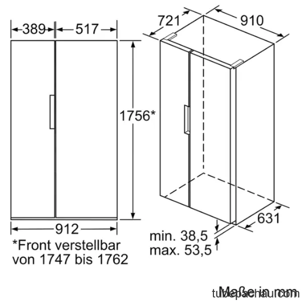 Tủ lạnh Side by Side Bosch KAN92LB35