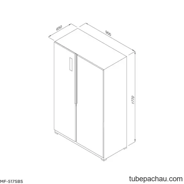Tủ lạnh Side by Side Malloca MF521SBS