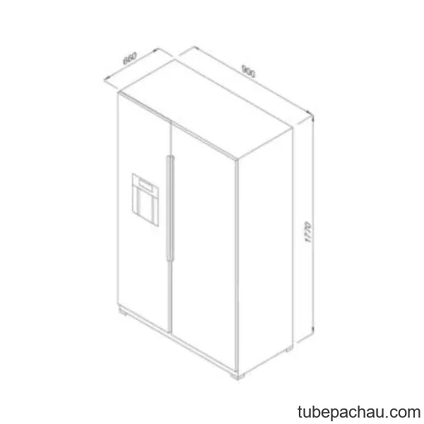 Tủ lạnh side by side Malloca MF547SIM