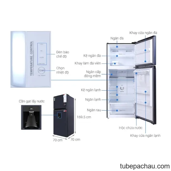 Tủ Lạnh 4 cánh Multi Doors Inverter 515 Lít Toshiba GR-RF675WI-PMV(06)-MG