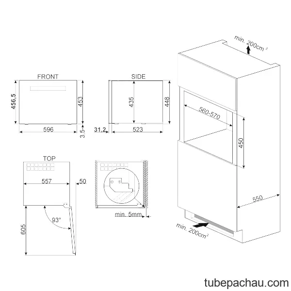 Tủ rượu âm HAFELE Smeg CVI621RWNR3 - 535.14.571