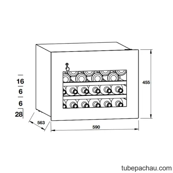 Tủ rượu Hafele HW-C62BB 533.17.001 lắp âm