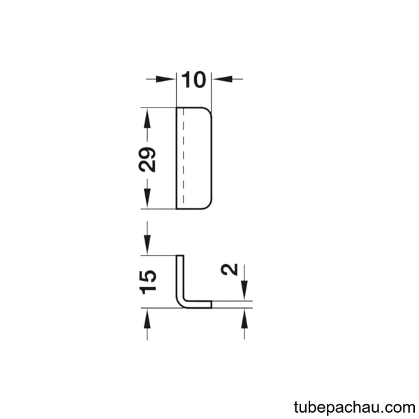 Vỏ Khóa Cho Tay Nắm Cửa Kính SYMO Hafele 233.42.601
