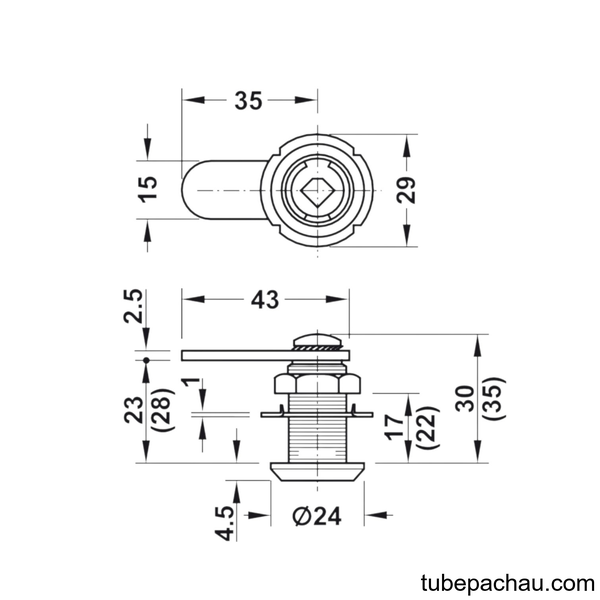 Vỏ Khóa Cốp SYMO 300 Hafele 235.88.621