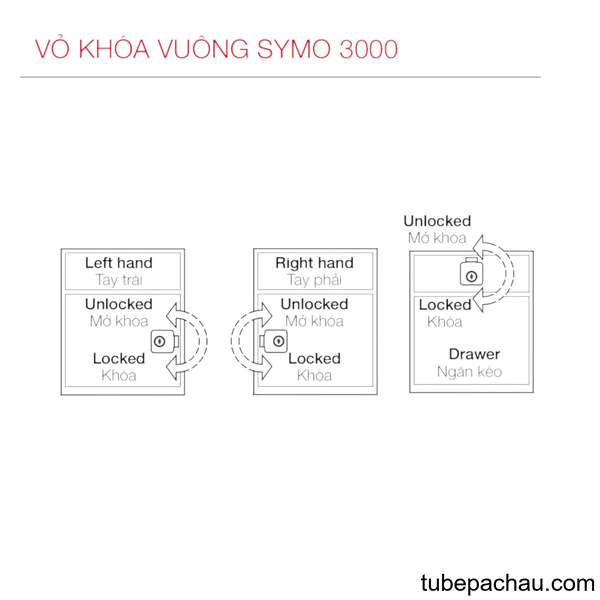 Vỏ Khóa Vuông Chốt Chết 32mm Hafele 232.26.681
