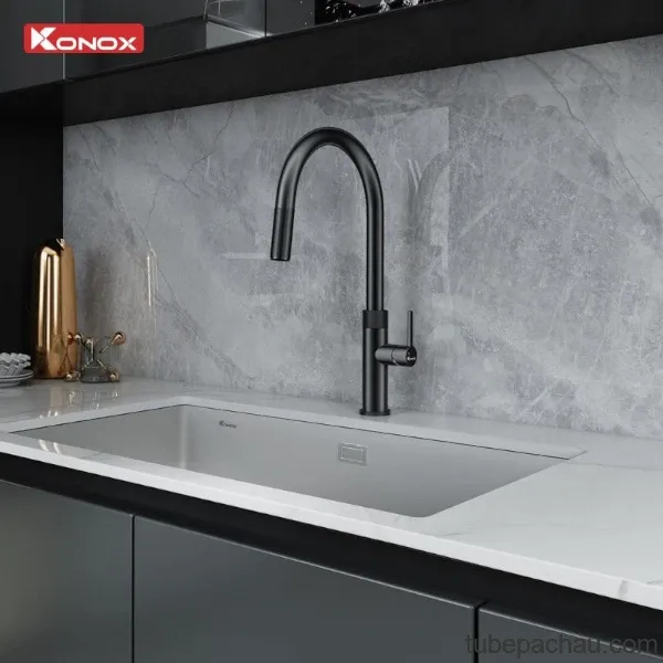 Vòi rửa bát Konox Lasi Gun Metal