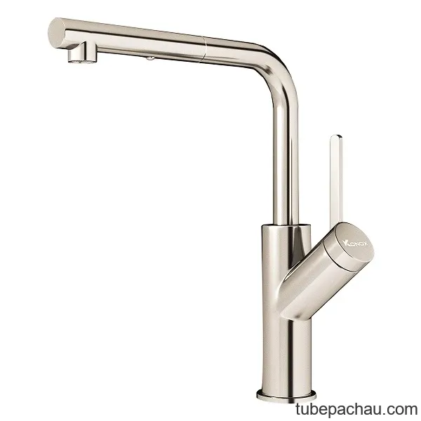 Vòi rửa bát Konox rút dây Artan Nickel