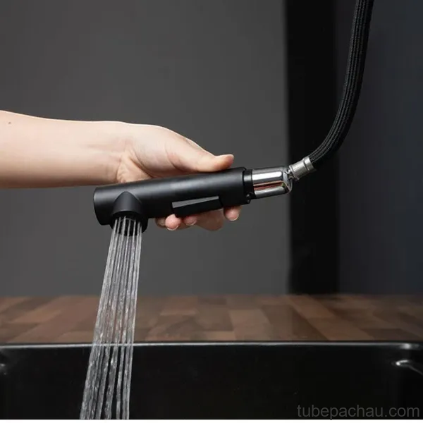 Vòi rửa bát nóng lạnh Kluger KLF0001B có dây rút