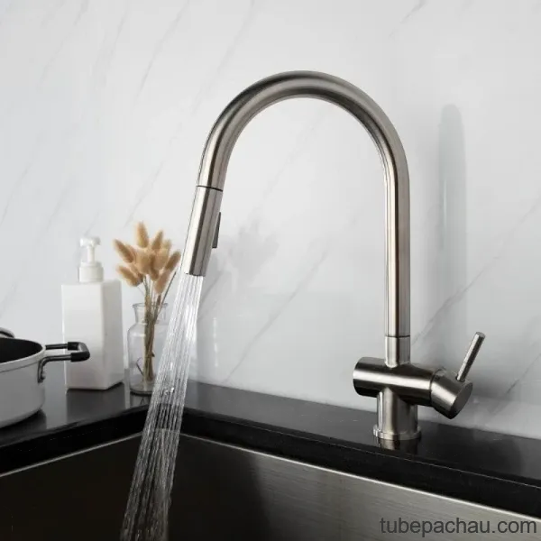 Vòi rửa bát nóng lạnh Kluger KLF0008S có dây rút