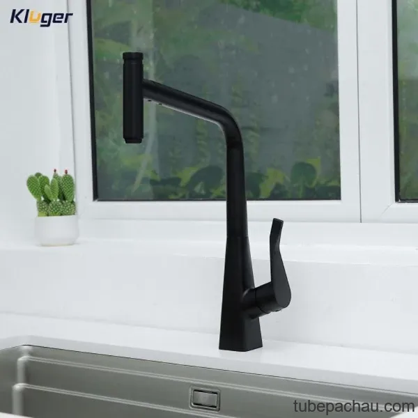 Vòi rửa bát nóng lạnh Kluger KLF0016B có dây rút