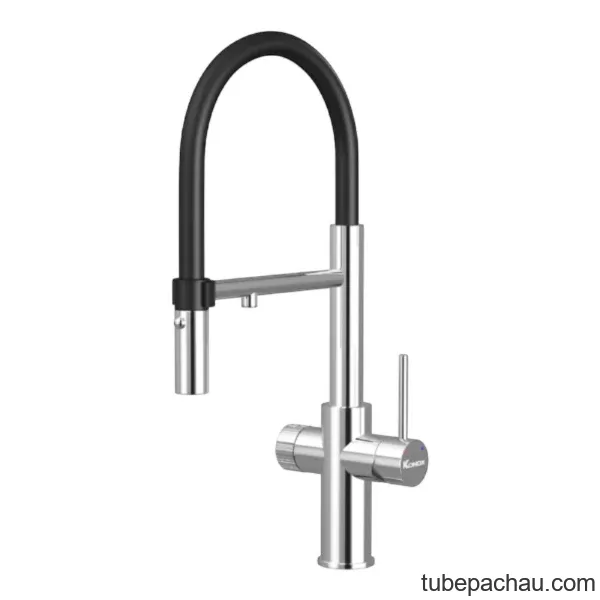 Vòi rửa bát nóng lạnh Konox Combi Chrome có dây rút