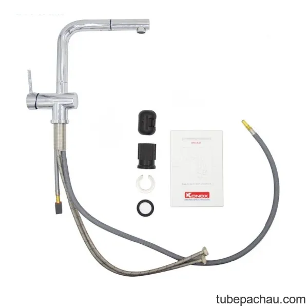 Vòi rửa bát nóng lạnh Konox KN1337 có dây rút