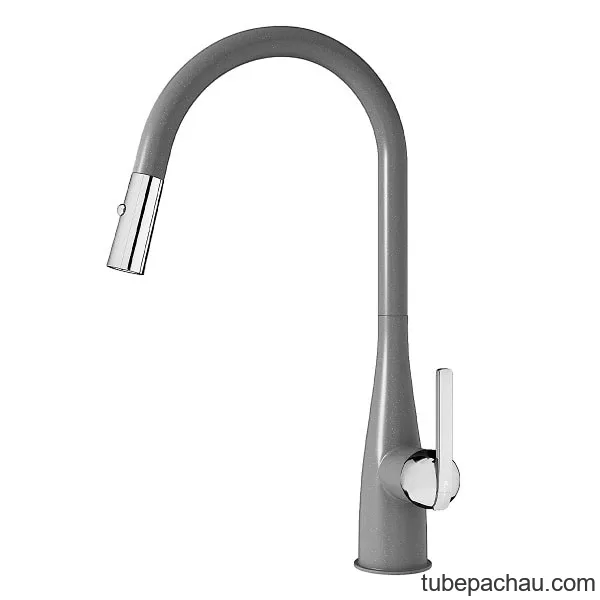 Vòi rửa bát rút dây Konox Curva Grey