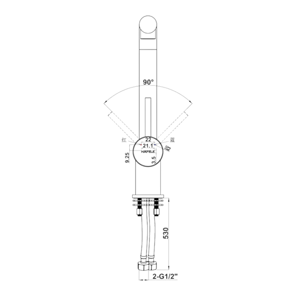 Vòi Rửa Chén Bát HT21-GH1P254 Hafele 577.55.390