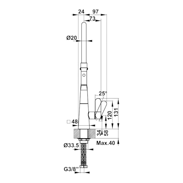 Vòi Rửa Chén HT20-CH1F187 Hafele 570.82.230