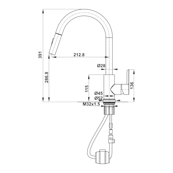 Vòi Rửa Chén HT21-CH1P287 Hafele 577.55.230