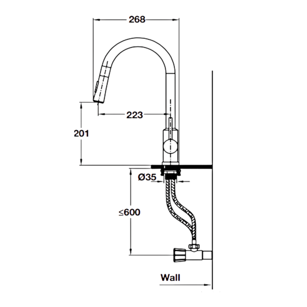 Vòi Rửa Chén Inox Cảm Ứng Hafele 570.58.231