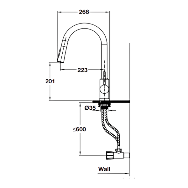 Vòi Rửa Chén Inox Cảm Ứng Hafele 570.58.631