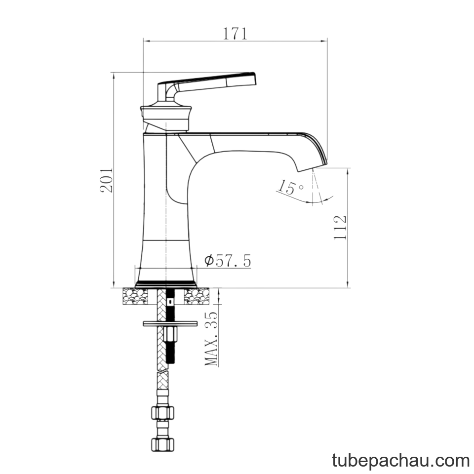Vòi Trộn Lavabo Fusion 147 Hafele 589.69.072