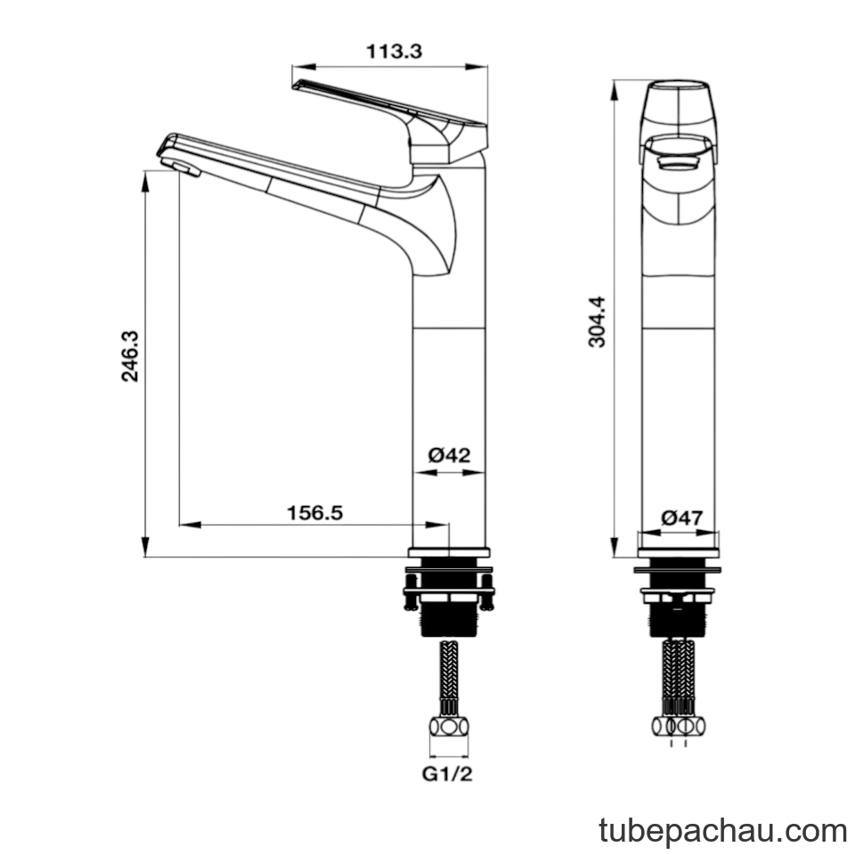 Vòi Trộn Lavabo Vigor 240 Hafele 495.61.140